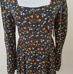 Mudd Square Neck Floral Dress